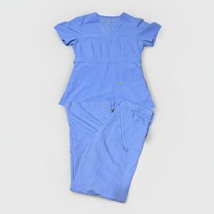 Grey's Anatomy By Barco Women's Light Blue Scrub Top and Pants 2pc Set (Sz S)